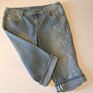 AB Jeans Lace Embroidery SZ 14